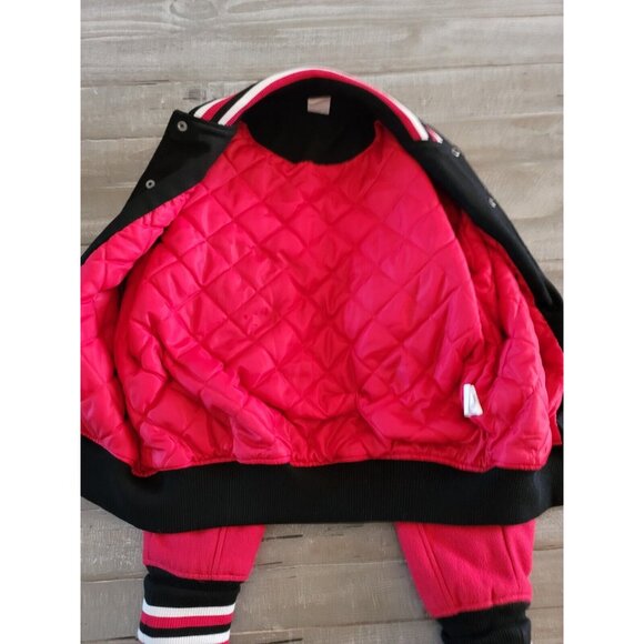 Pacsun Stranger Things Hawkins Varsity Letterman Jacket Size Medium Red Black - Picture 14 of 14